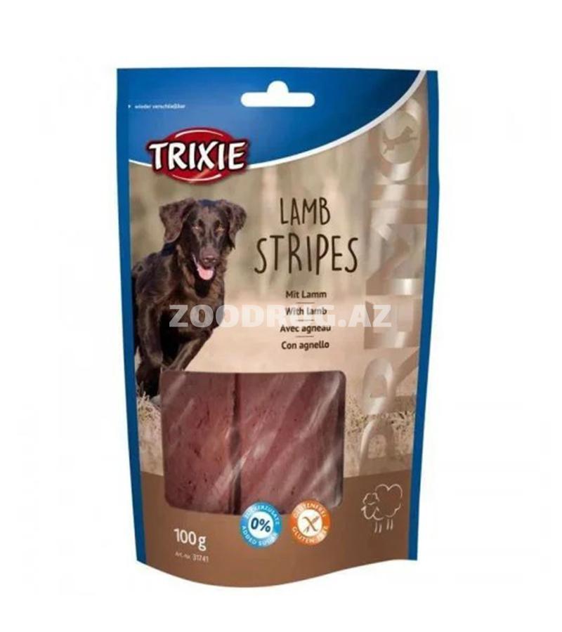 Trixie Premio Lamb Stripes — это нежные полоски из мяса ягнёнка, созданные как вкусное и полезное лакомство для собак 100 г #31741