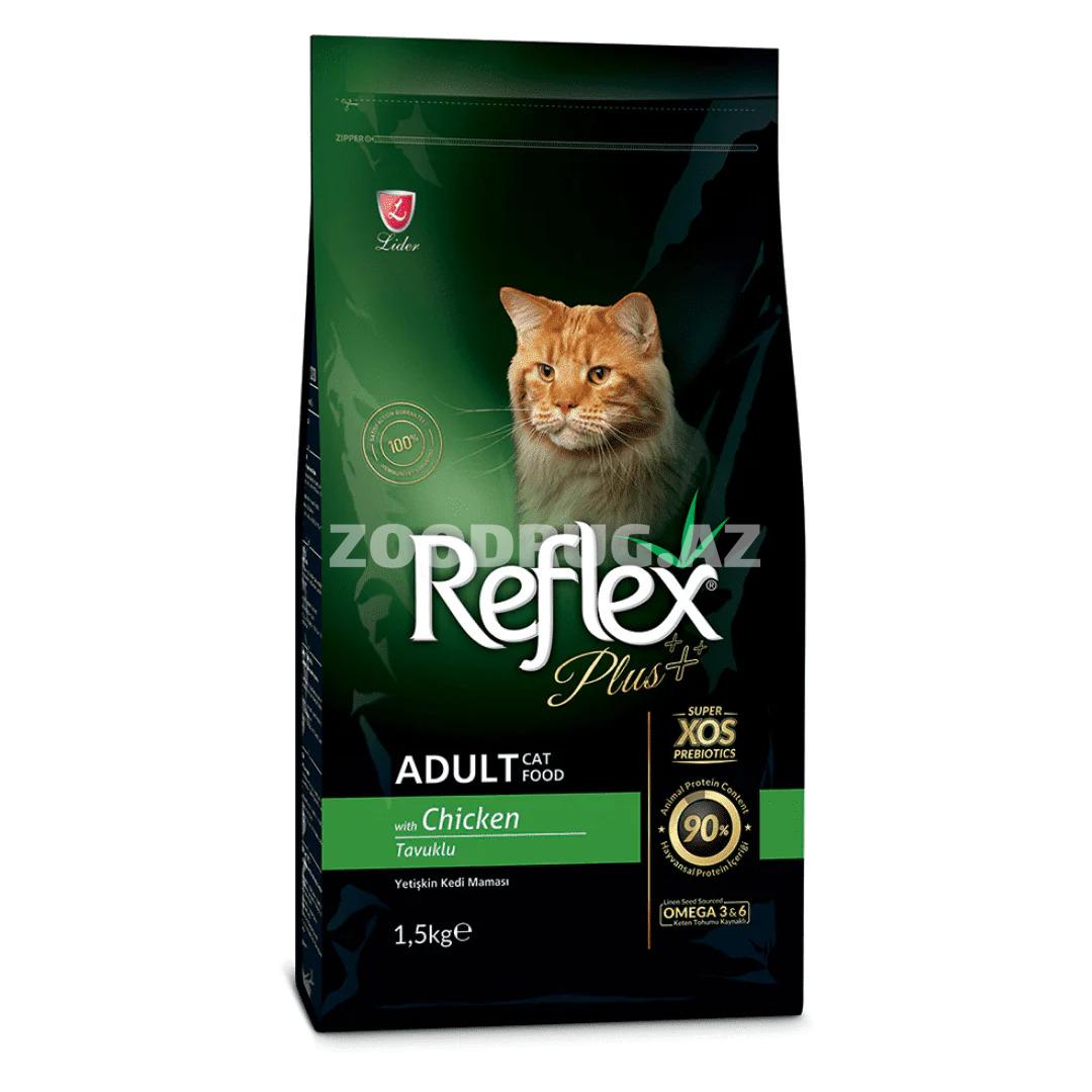 Сухой корм Reflex Plus Adult Cat с курицей полнорационный сухой корм супер-премиум класса