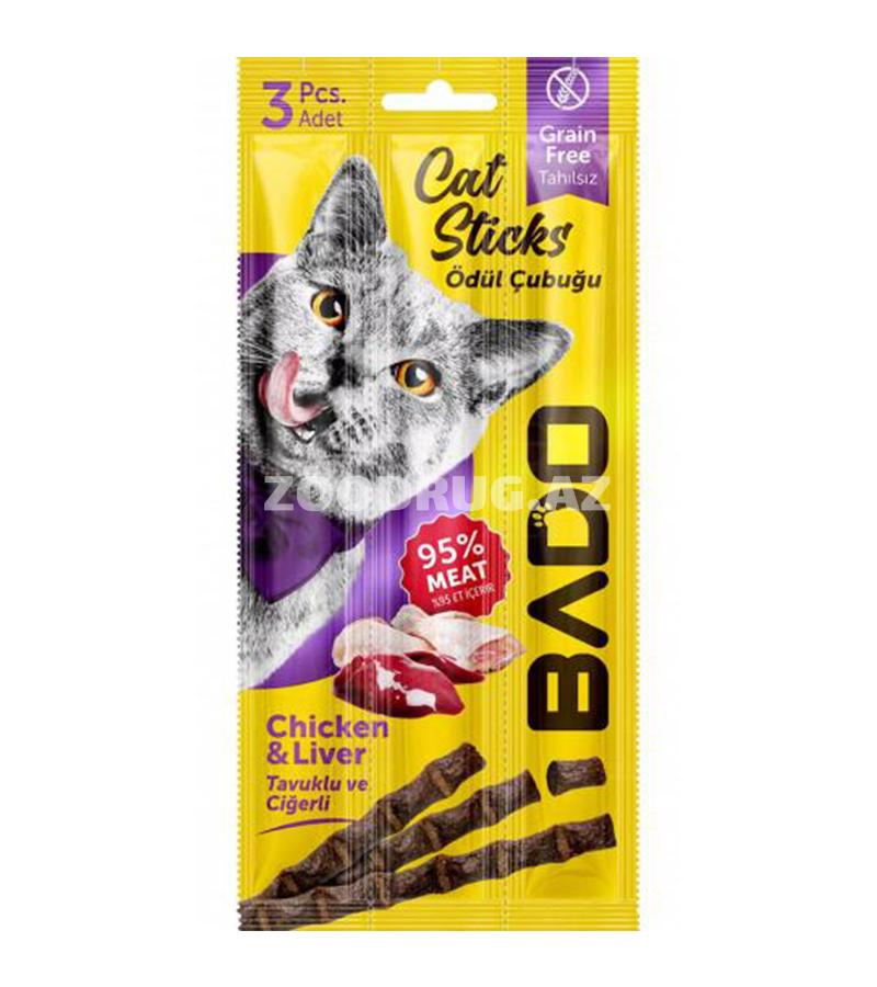 Bado Cat Sticks Chicken & Liver-это мясное лакомство для кошек