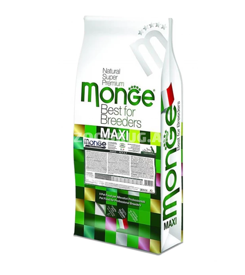 Сухой корм Monge Dog Maxi Adult курица с рисом ежедневный рацион для взрослых собак с нормальной активностью