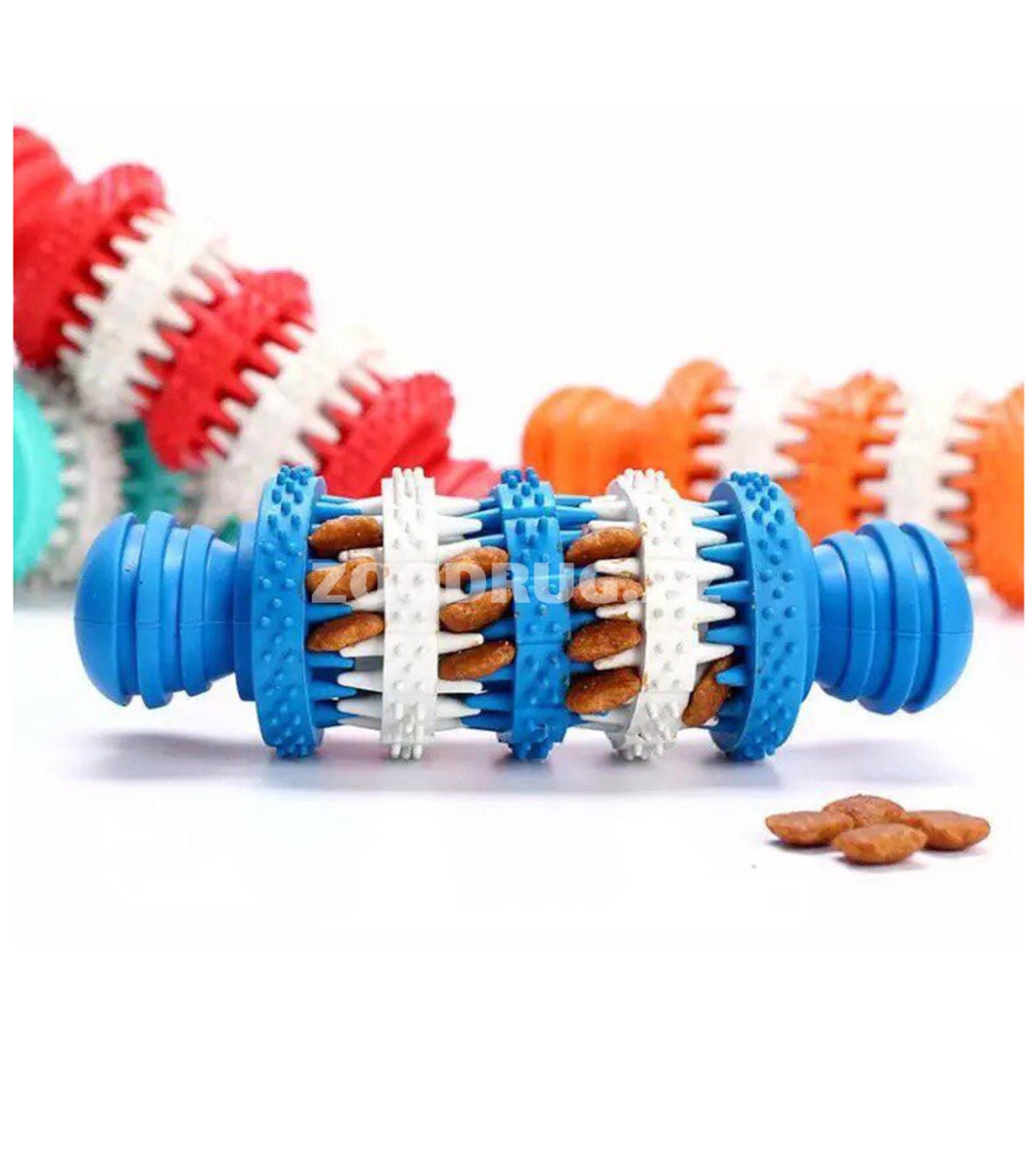 Игрушка Nunbell #0100 для собак  Pet Rubber Toys гантель с отделениями для лакомств