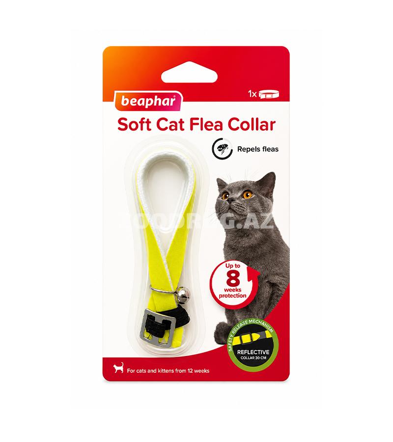Birə əleyhinə yaxalıq Beaphar Soft Cat Flea Collar - pişiklər üçün parazitlərə qarşı rahat və yumşaq qoruma vasitəsi 30 sm.