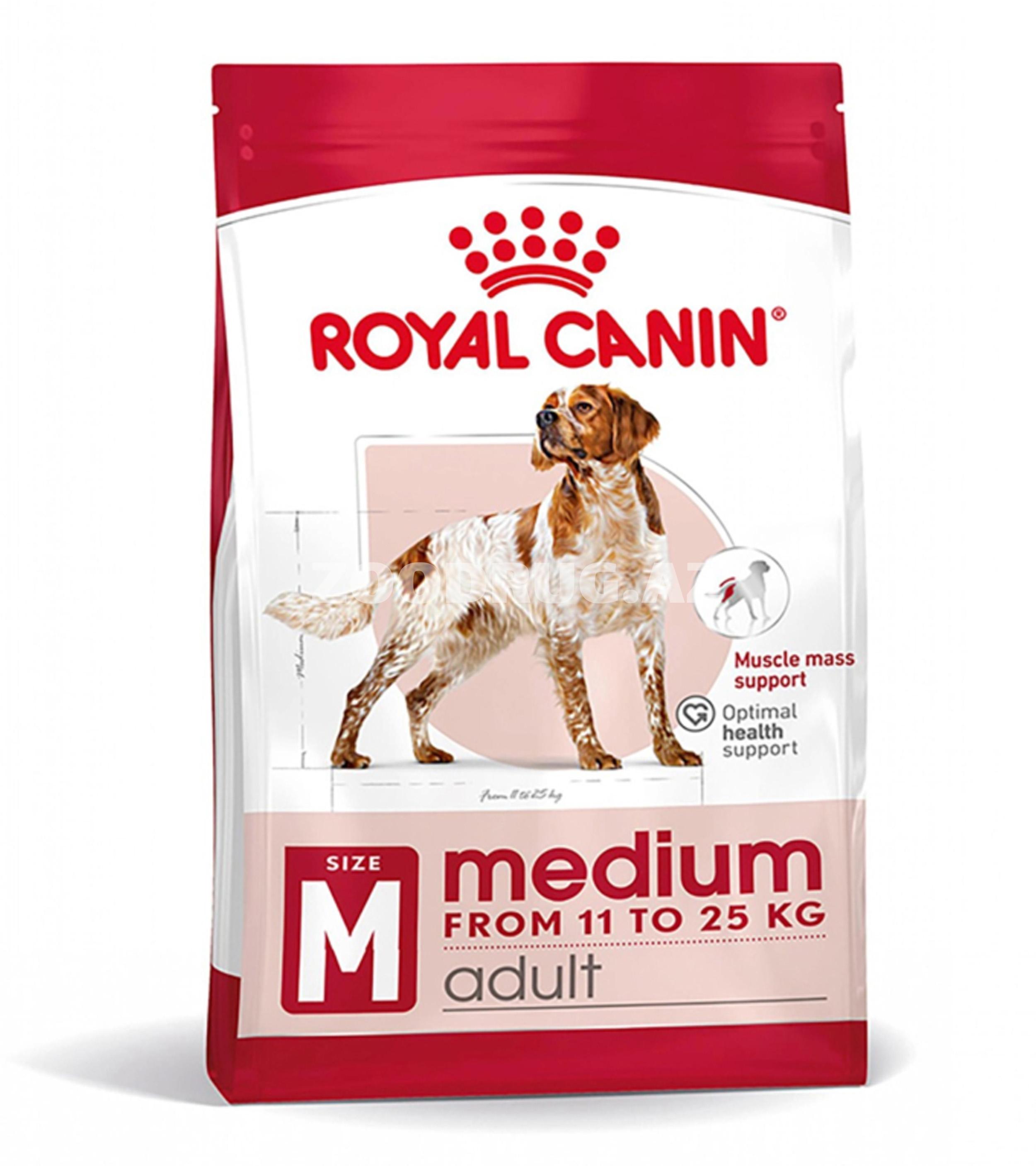 Сухой корм Royal Canin Medium Adult для взрослых собак средних размеров (весом от 11 до 25 кг) в возрасте от 12 месяцев до 7 лет 15кг
