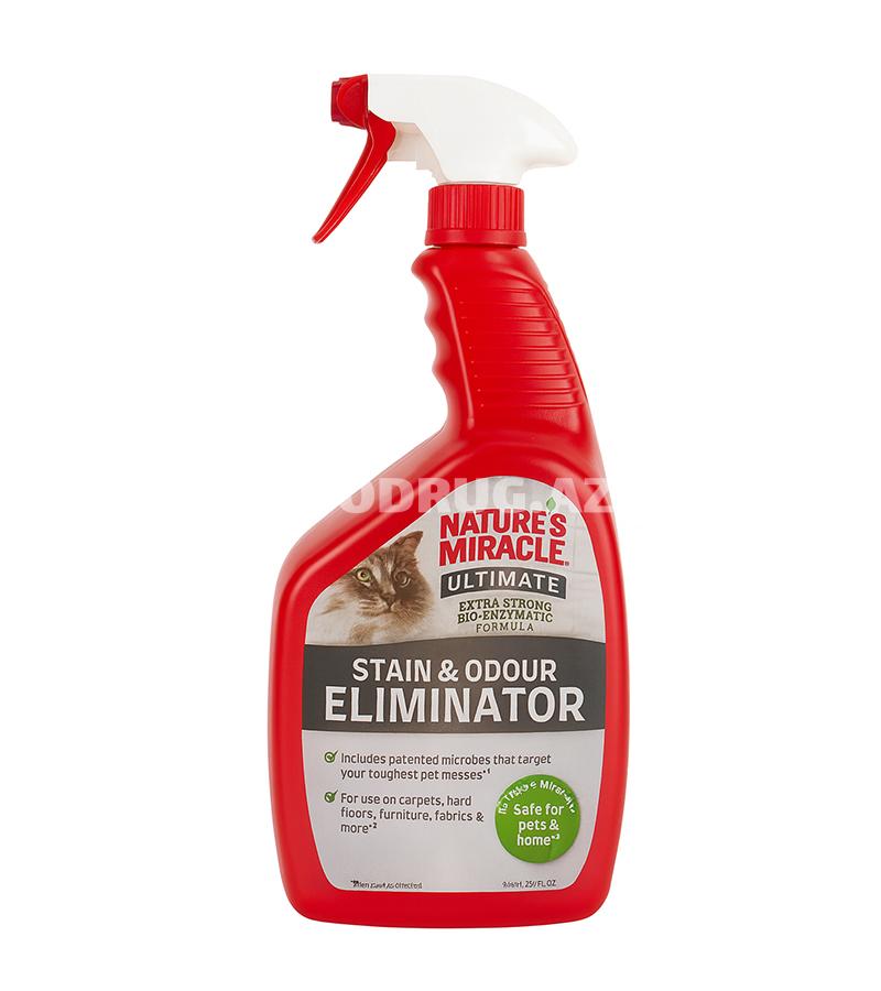 Nature’s Miracle Ultimate Stain & Odour Eliminator — ən davamlı ləkə və qoxular üçün gücləndirilmiş bio-enzimli təmizləyici