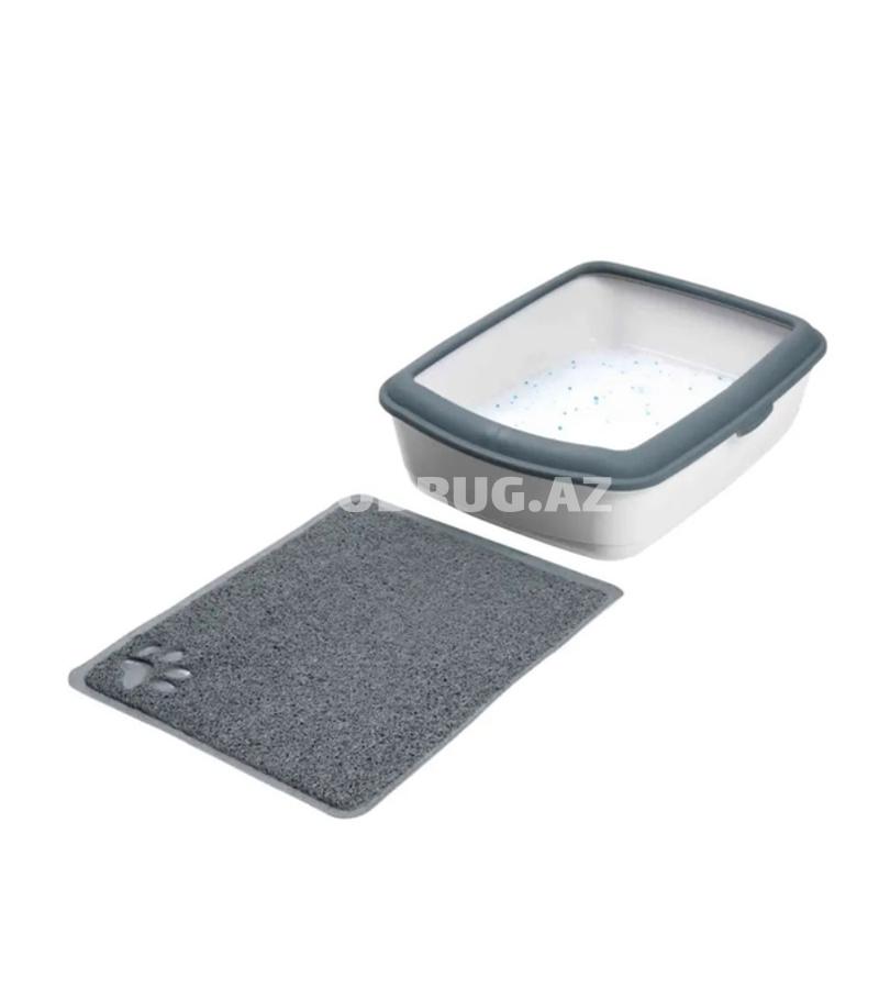 Коврик Trixie для туалета домашних животных. Размер 60х40 см. Цвет: Серый.