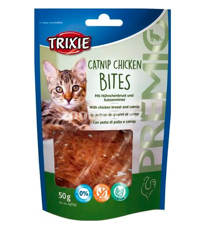 Лакомство Trixie Cantip Chicken Bites для кошек с куриной грудкой и кошачьей мятой 50 гр.