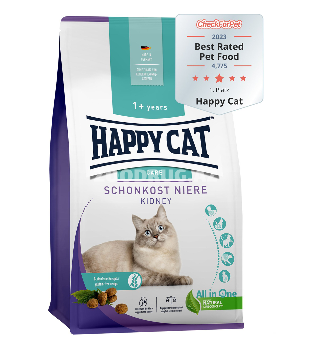 Сухой корм Happy Cat Care Schonkost Niere Kidney для кошек с заболеваниями почек