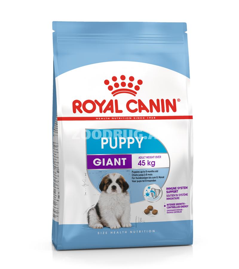 Сухой корм 15кг Royal Canin Giant Puppy-полнорационный сухой корм, созданный специально для щенков гигантских пород, у которых взрослый вес превышает 45 кг.